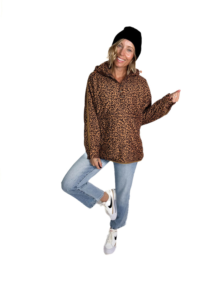 Peyton Oversized Puffer Jacket- CHEETAH