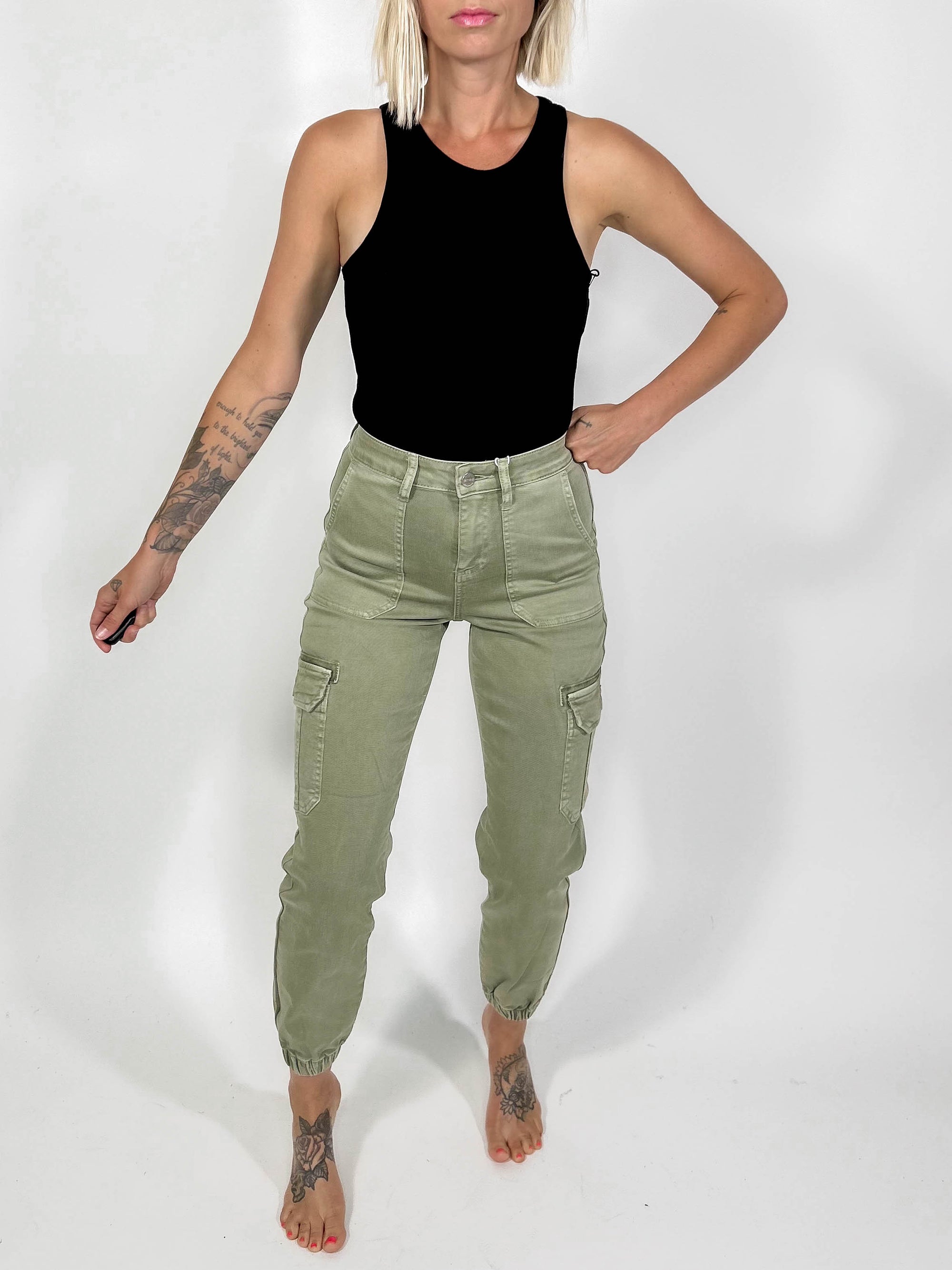 RISEN Brownley Cargo Pant- OLIVE-FINAL SALE *25+330*