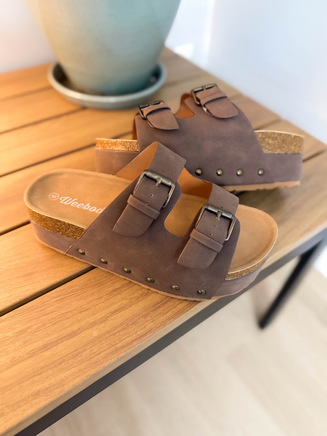 Summery Platform Sandal- BROWN