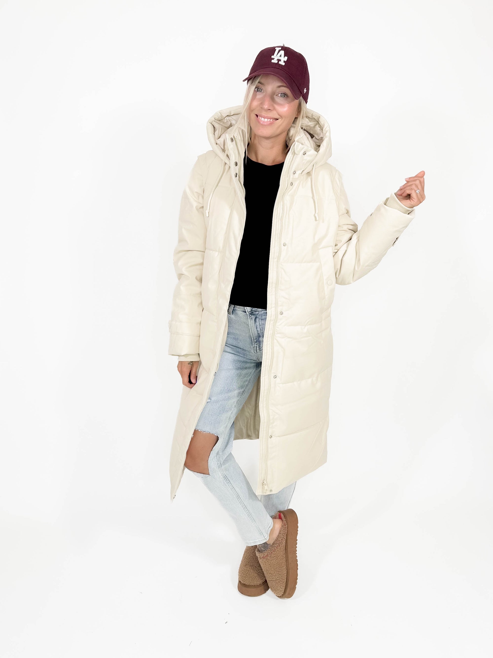 VERO MODA Cedar 2-in-1 Puffer Coat/Vest- OATMEAL