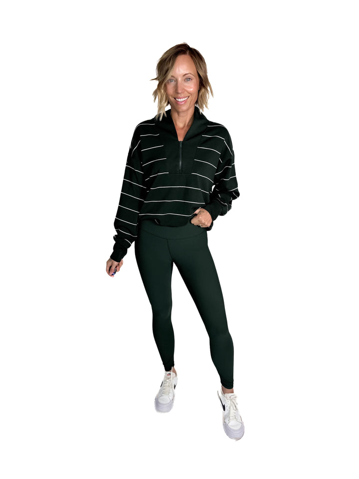 Only The Best Ribbed Legging- REGENCY GREEN