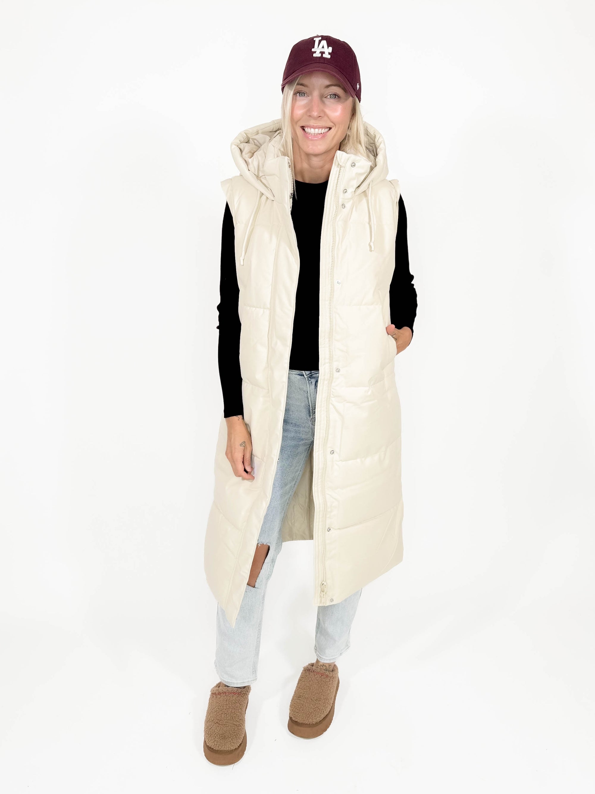 VERO MODA Cedar 2-in-1 Puffer Coat/Vest- OATMEAL