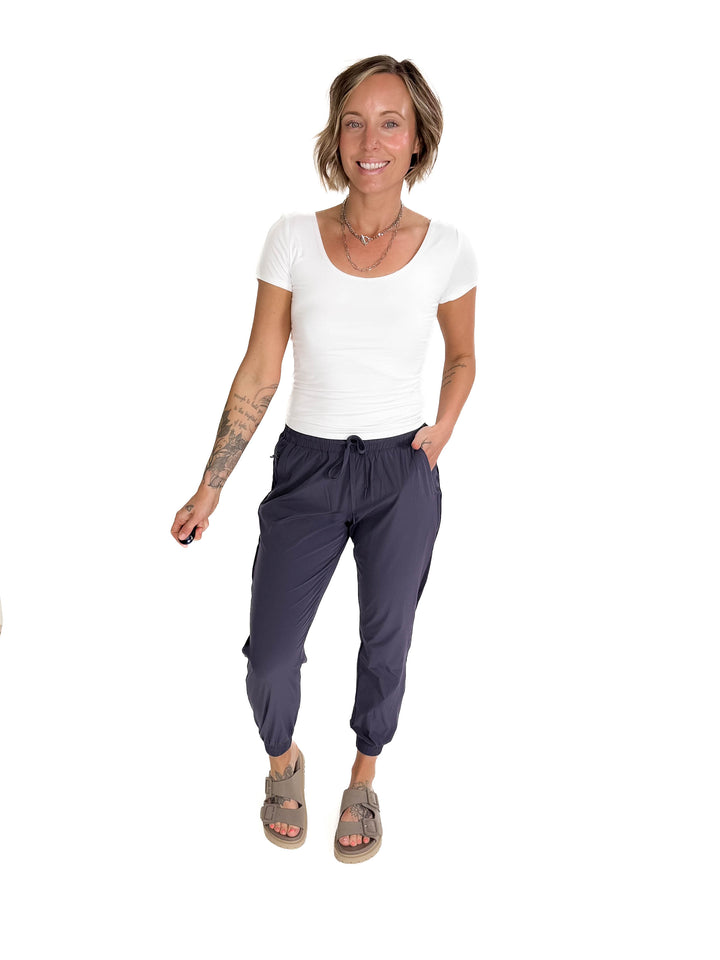 THREAD & SUPPLY Zuzana Jogger- CHARCOAL BLUE-FINAL SALE