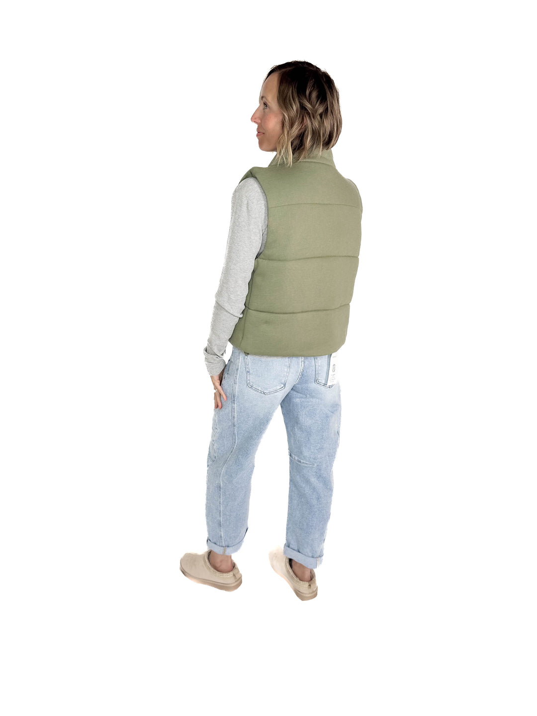 Erica Classic Puffer Vest- SAGE