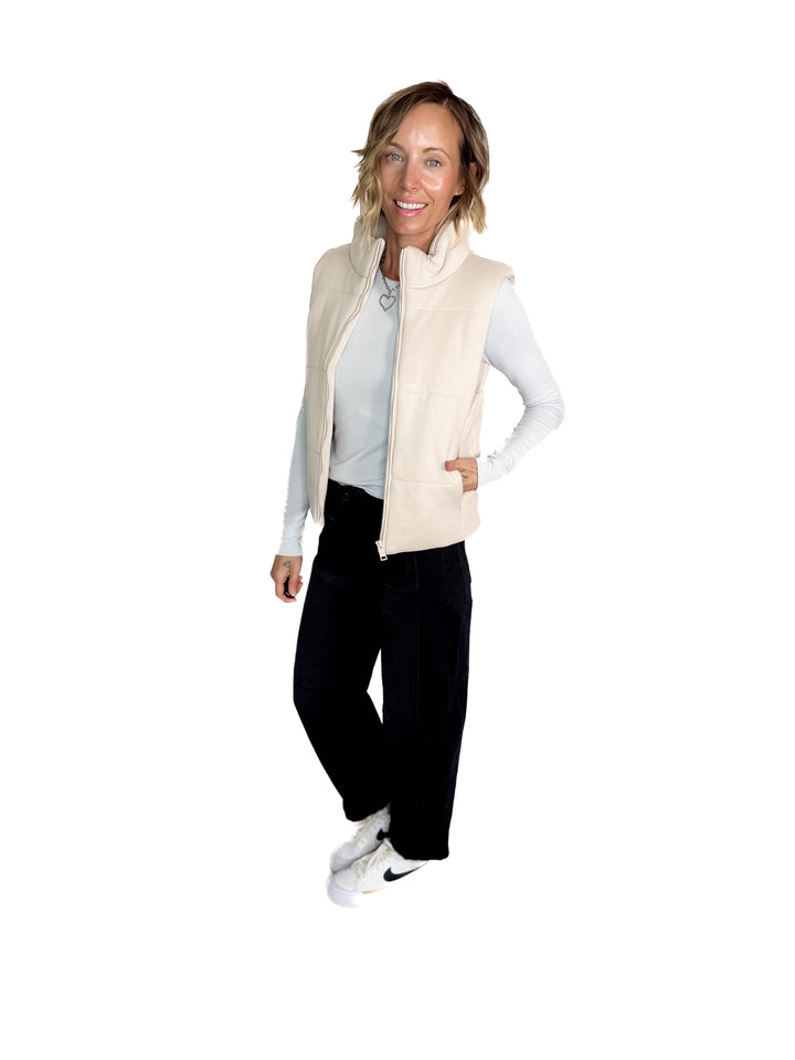 Erica Classic Puffer Vest- BEIGE