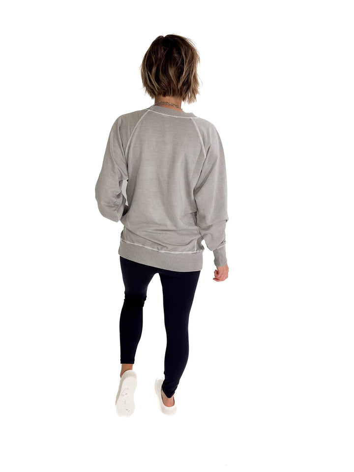 Lux French Terry Pullover- SLEET GREY-FINAL SALE