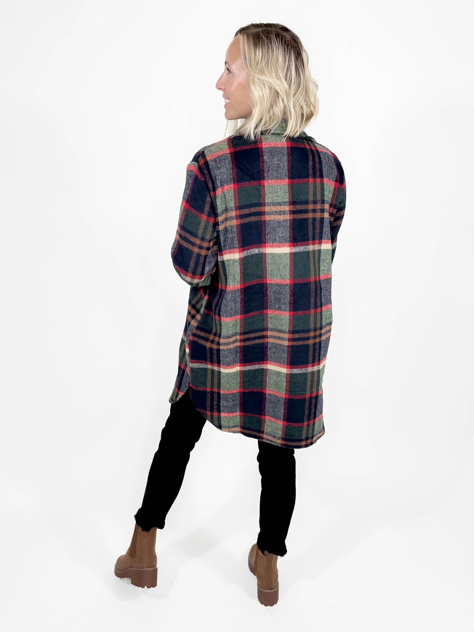 Renfrew Plaid Shacket- GREEN/NAVY- **PREORDER SEPT 30th**