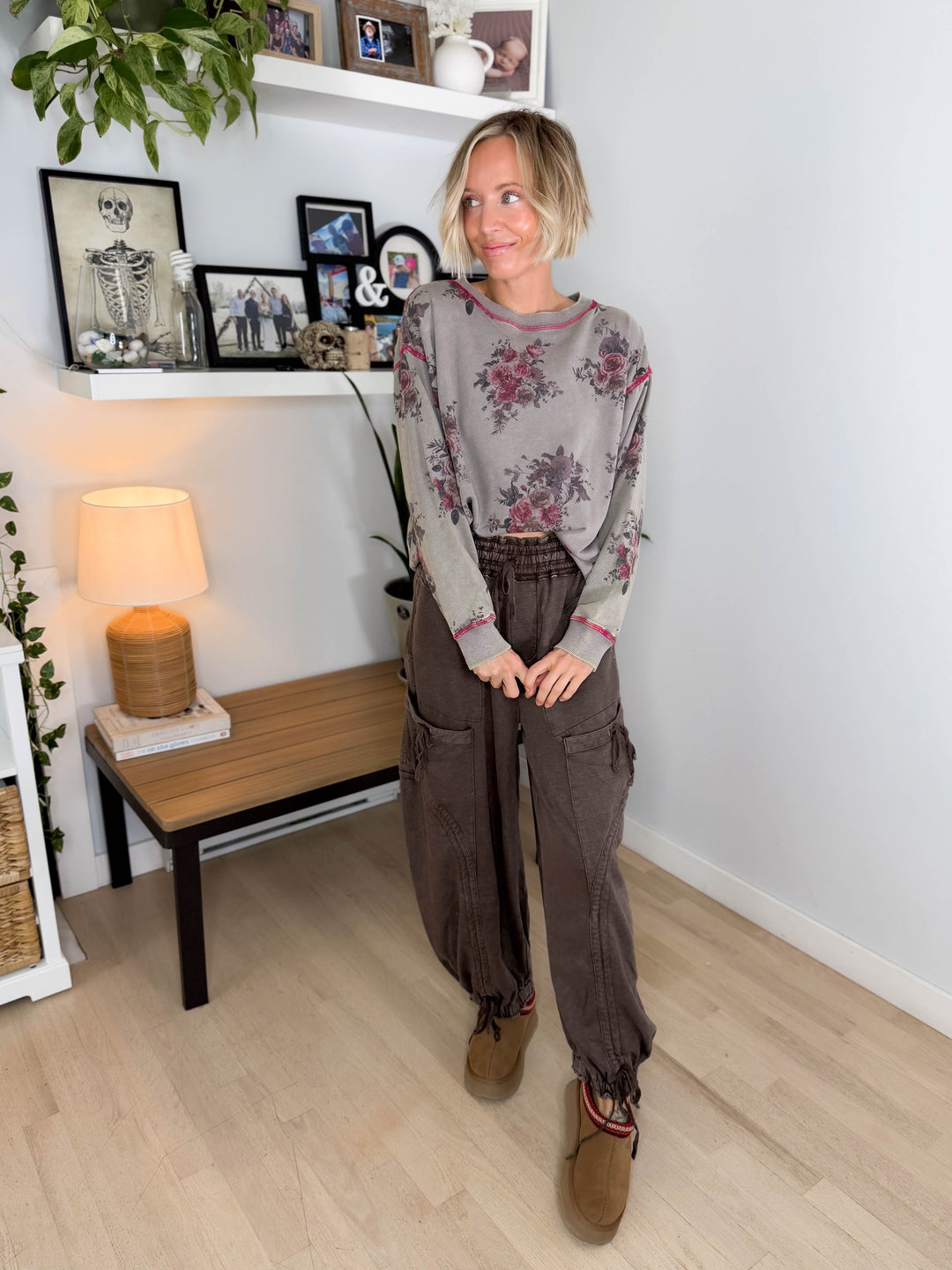 Nutmeg Floral Pullover- ASH