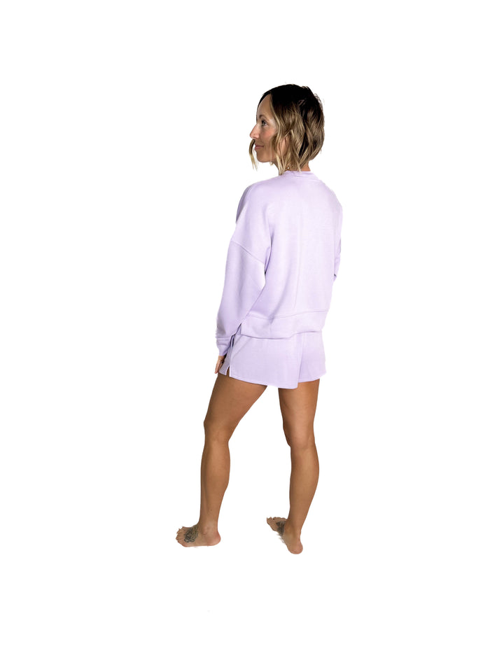Kate Scuba Shorts Short Set- LILAC