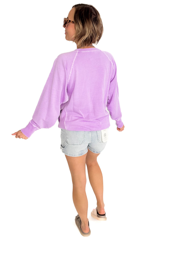 Lux French Terry Pullover- LAVENDER-FINAL SALE