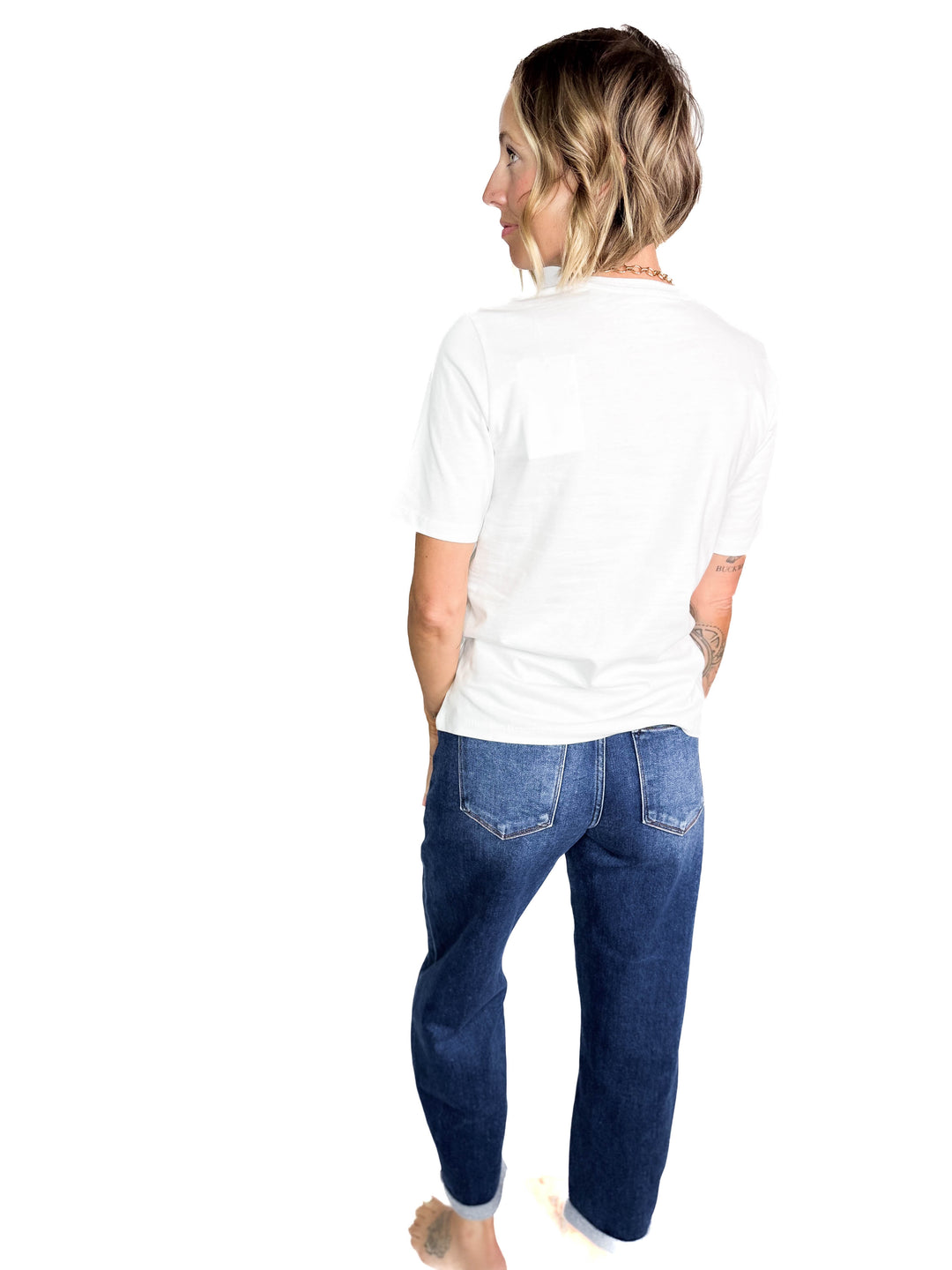 Only Freja Organic Cotton Structured Tee- BRIGHT WHITE