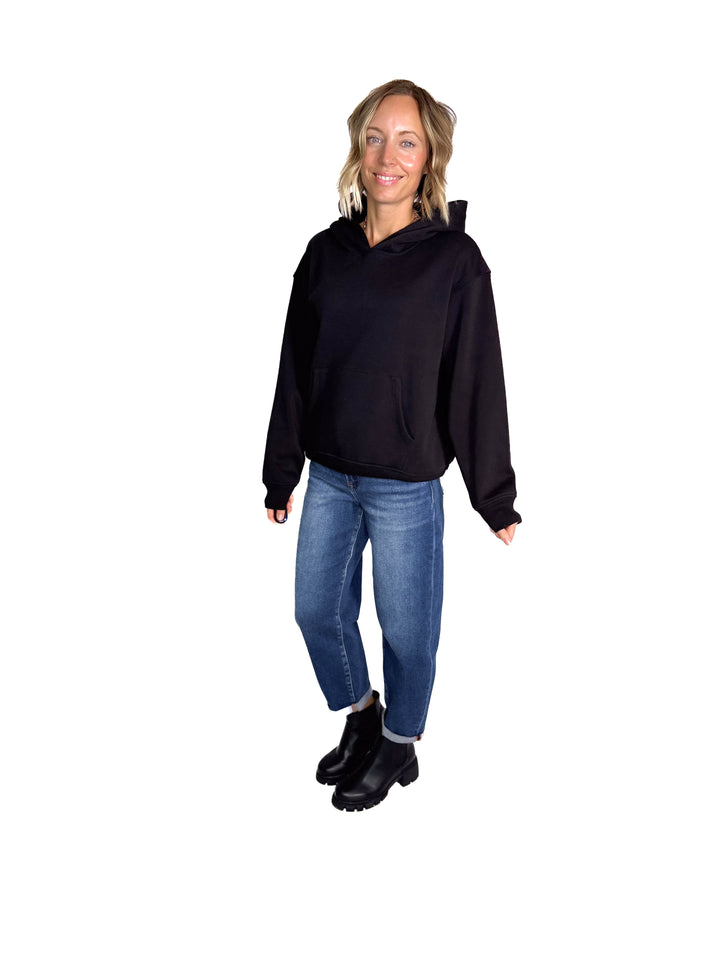 Jemma Classic Fleece Hoodie- BLACK