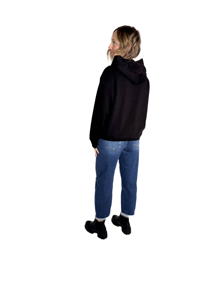 Jemma Classic Fleece Hoodie- BLACK