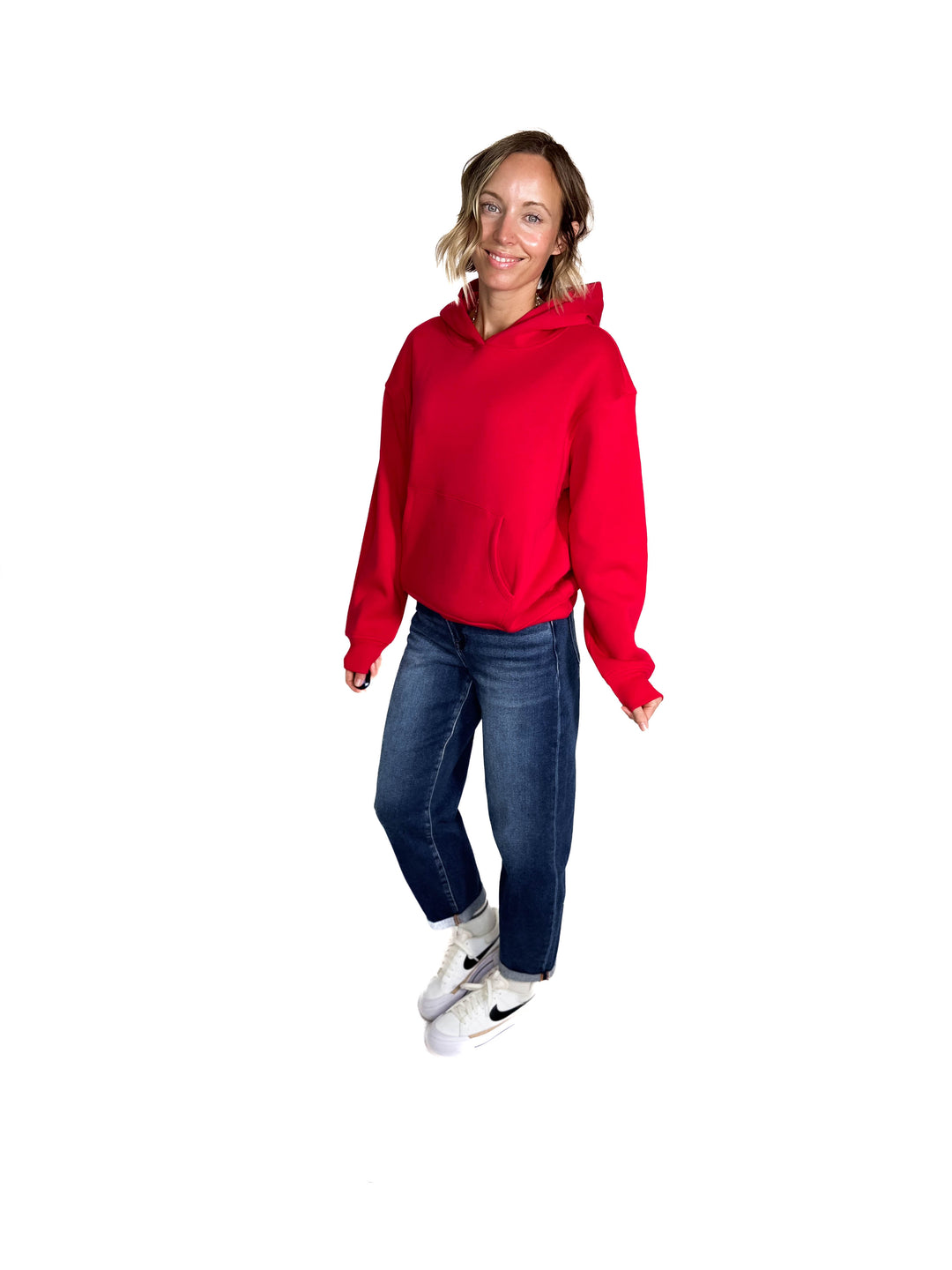 Jemma Classic Fleece Hoodie- RUBY