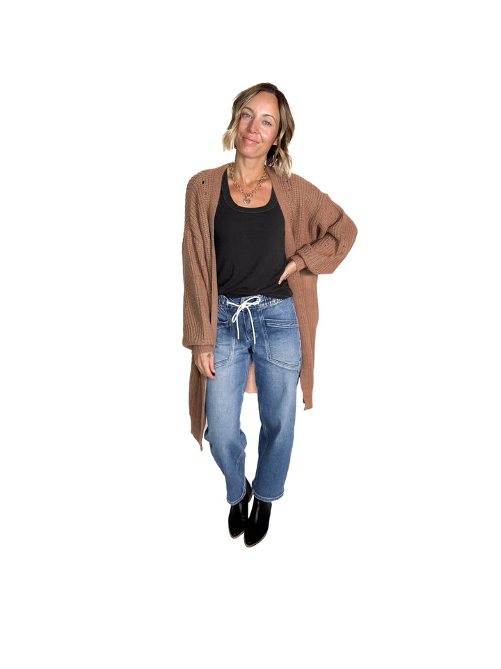 Arlo Soft Knit Cardigan- LATTE