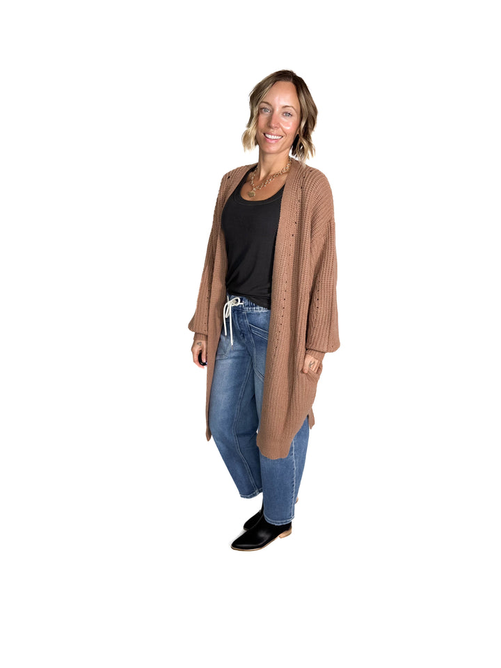 Arlo Soft Knit Cardigan- LATTE