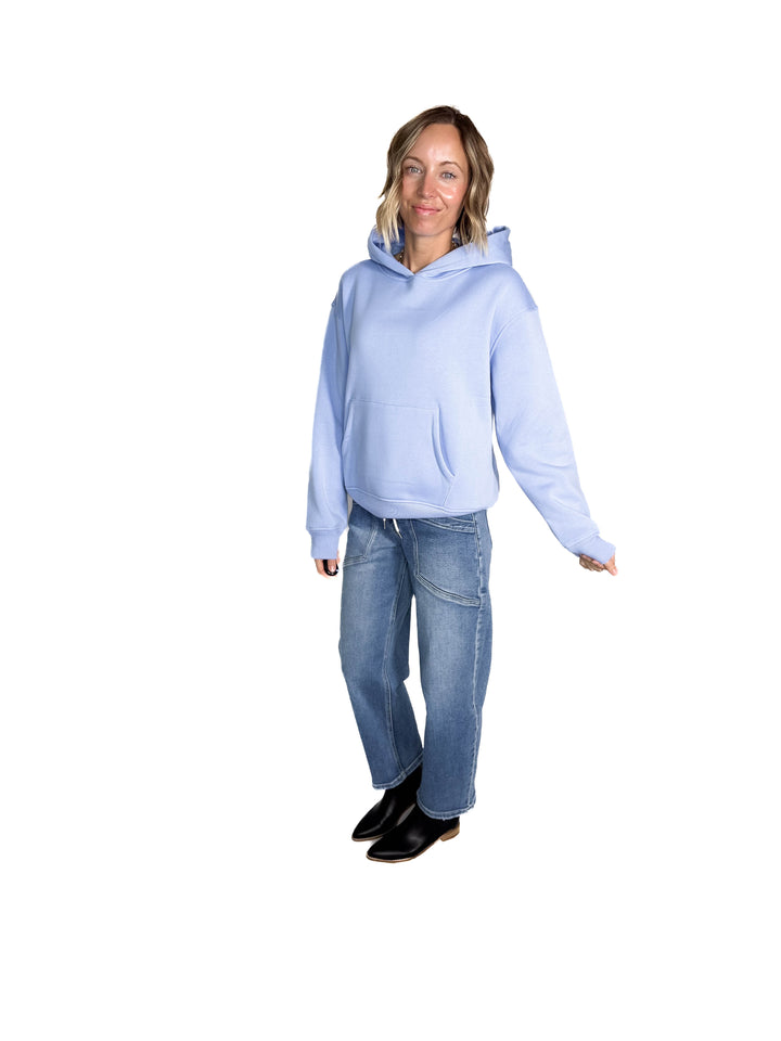 Jemma Classic Fleece Hoodie- SPRING BLUE