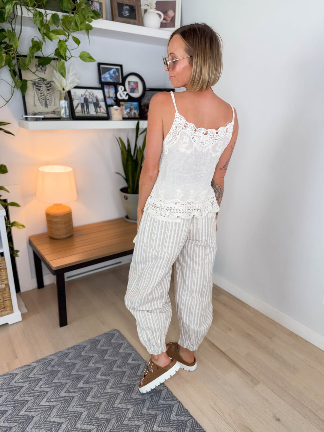Boho Belle Crochet Lace Cami- NATURAL