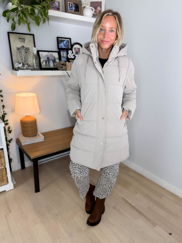 Only Dixie 2-In-1 Water Repellent Coat- TAUPE GREY