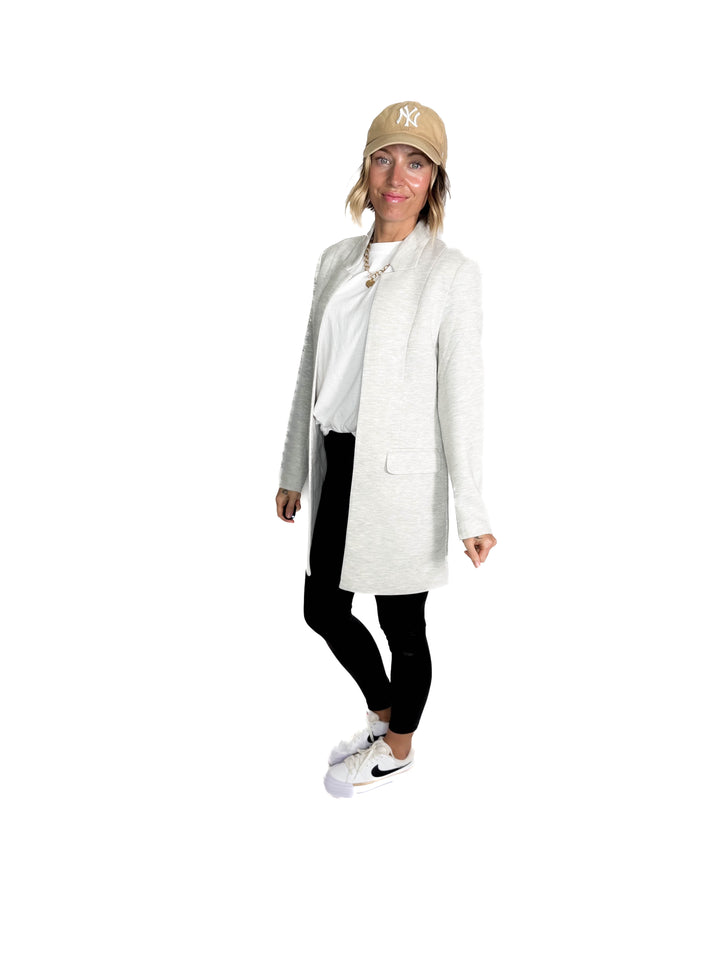 Only Linea Coatigan- LIGHT GREY MELANGE