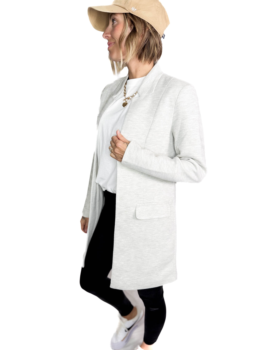 Only Linea Coatigan- LIGHT GREY MELANGE