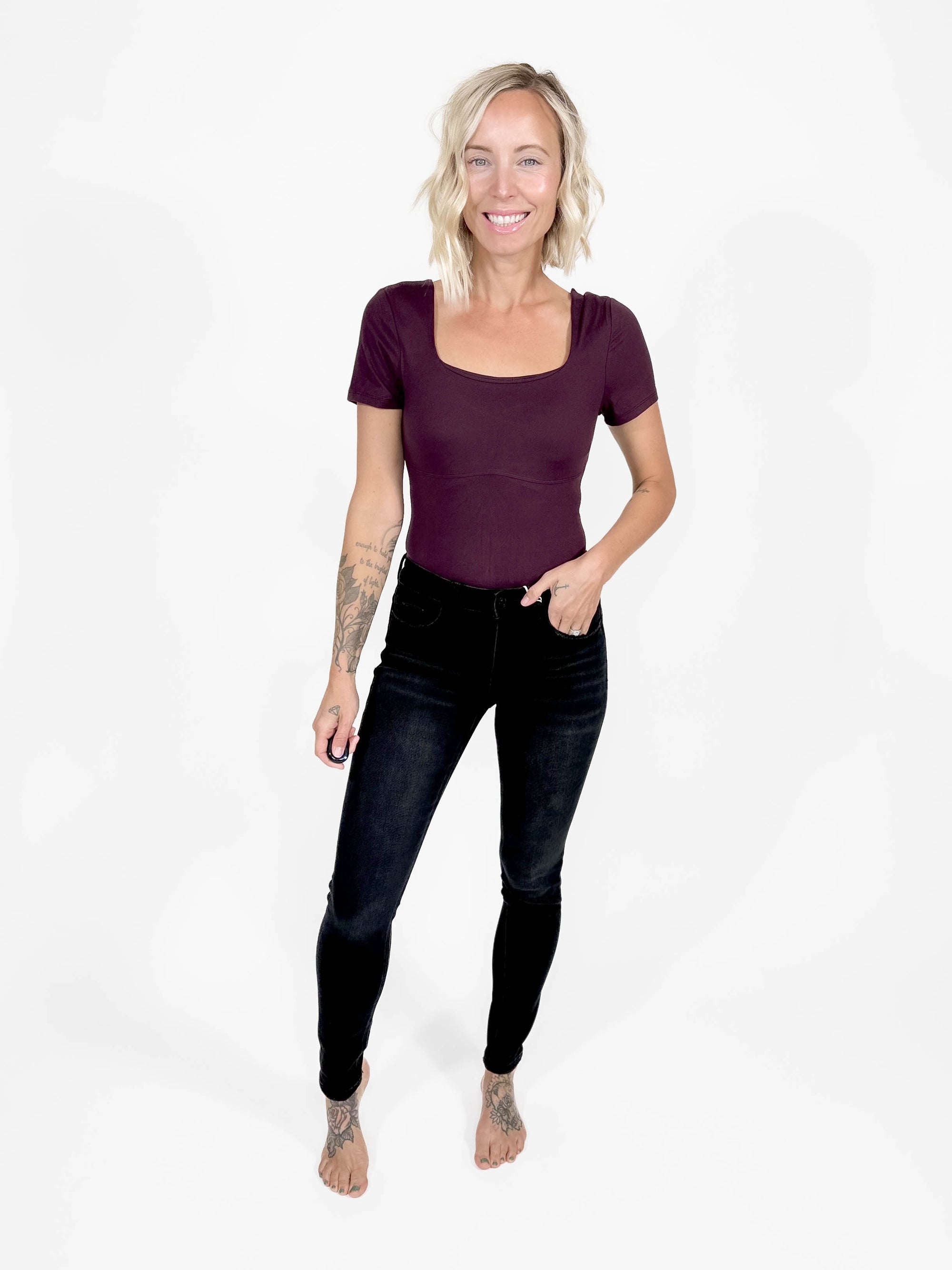 LOVERVET Cooper Mid Rise Skinny- BLACK