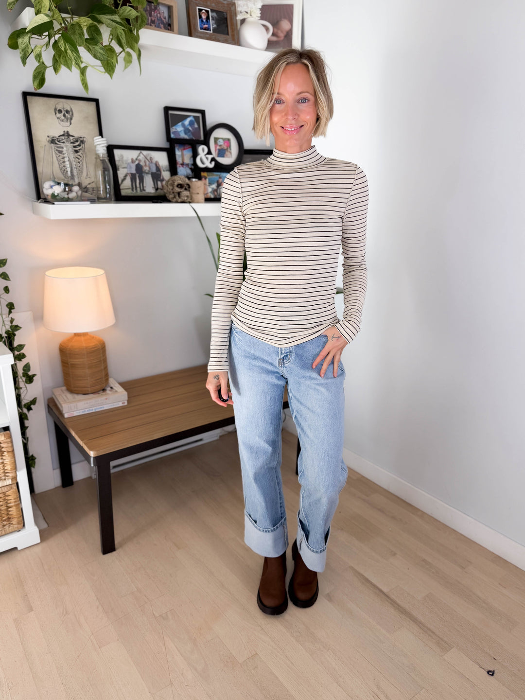 Maryan Mock neck Long Sleeve- CREAM