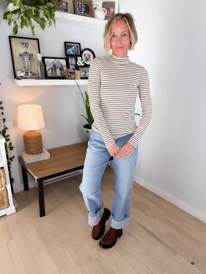 Maryan Mock neck Long Sleeve- CREAM