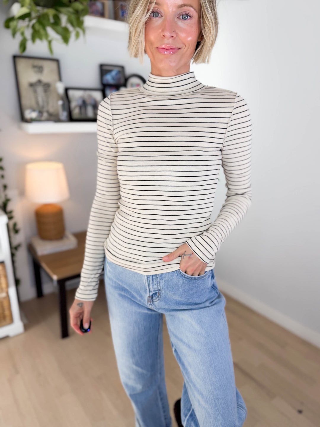 Maryan Mock neck Long Sleeve- CREAM