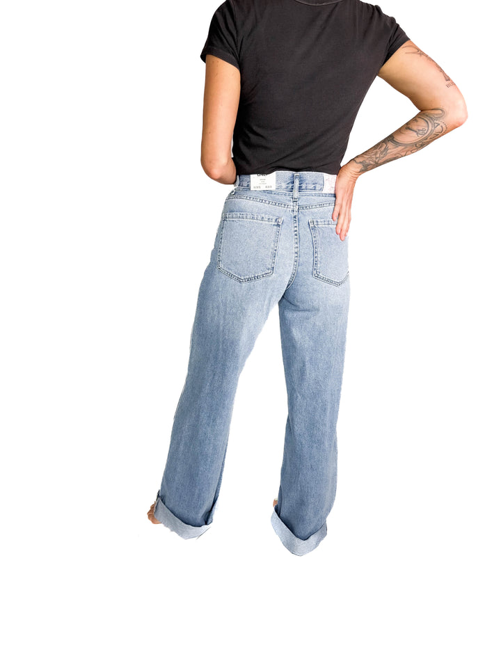 ONLY Bronwyn Removable Tie Waist Jean- LIGHT WASH