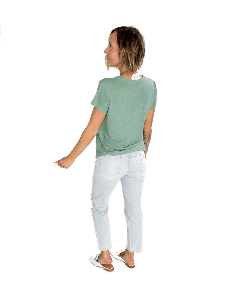 Solena Classic Round Hem Tee- SPRUCE-FINAL SALE