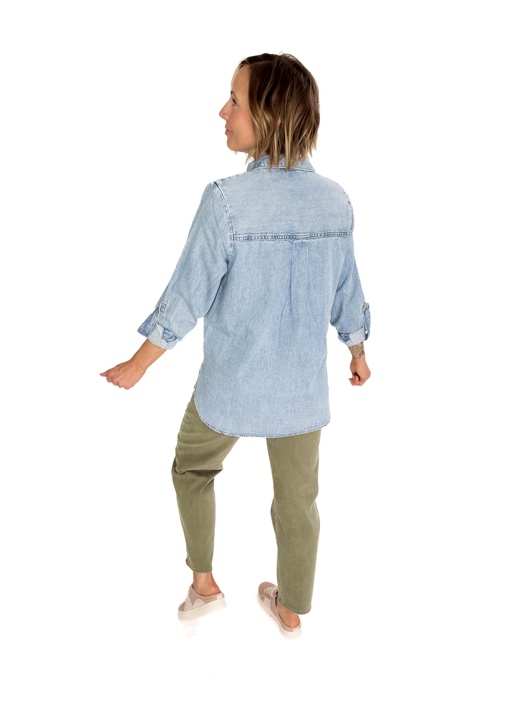 ONLY Yasmin Denim Button Down Top-FINAL SALE