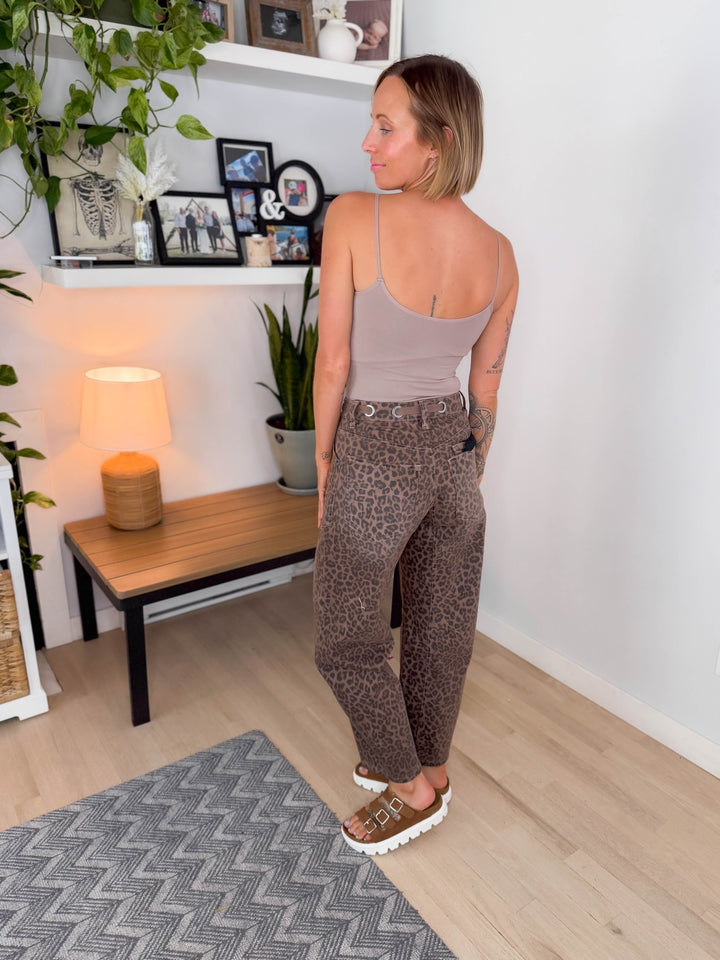Seeker Seamless Spaghetti Strap Bodysuit- TAUPE