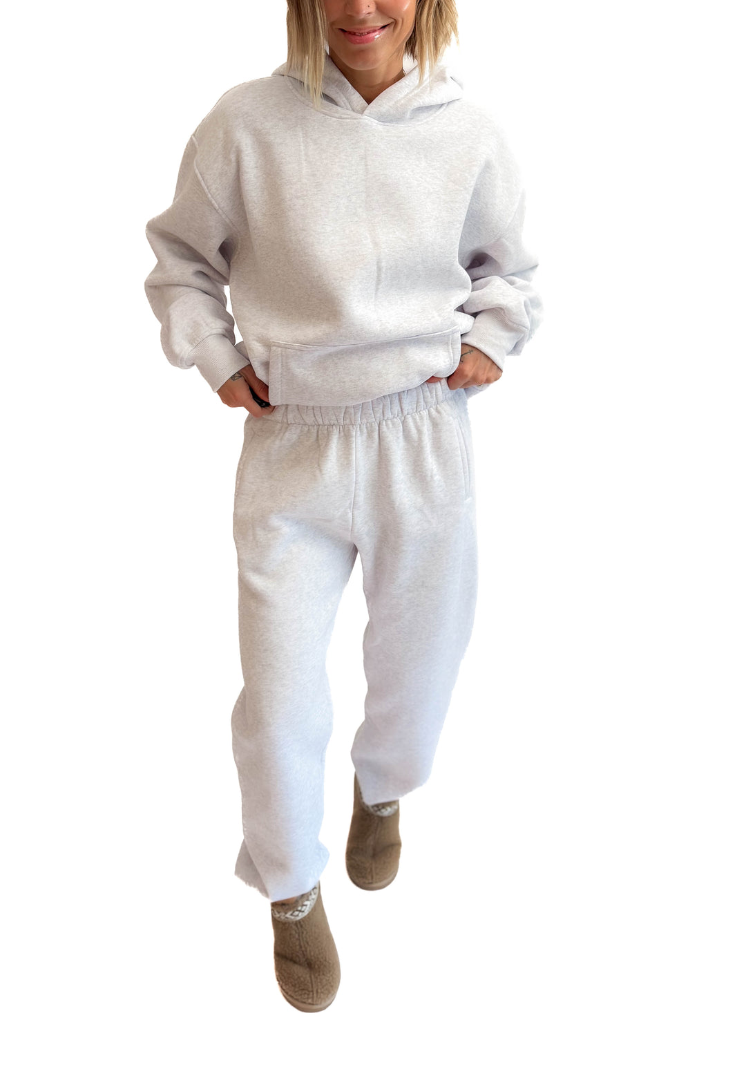 Dami Cloud Fleece Sweatpants- ASH GREY