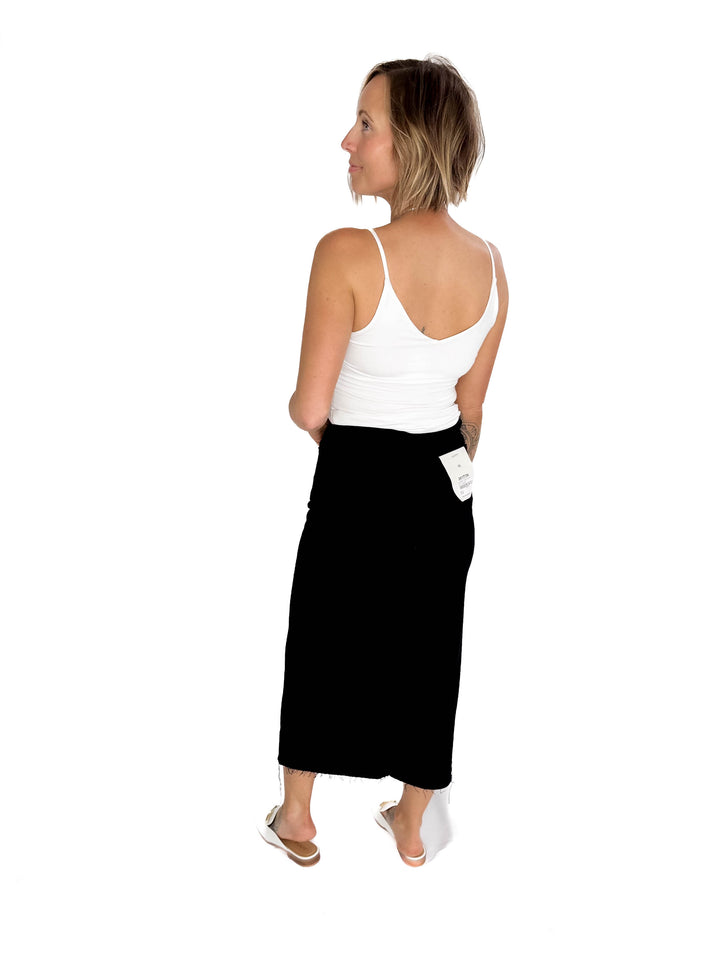 HIDDEN JEANS  Demi High Waist Denim Skirt- BLACK