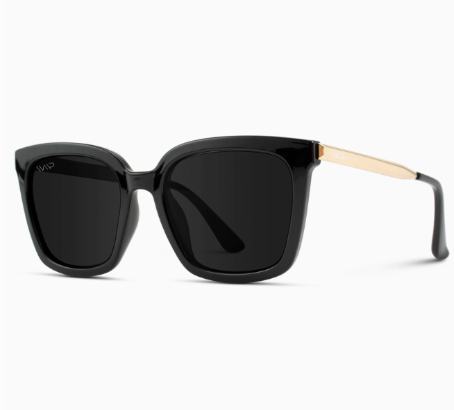 Wear Me Pro Polarized Madison Square Frame Sunglasses- BLACK