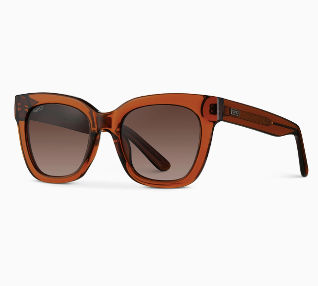 Wear Me Pro Polarized Stormi Chunky Square Sunglasses- CHESNUT BROWN