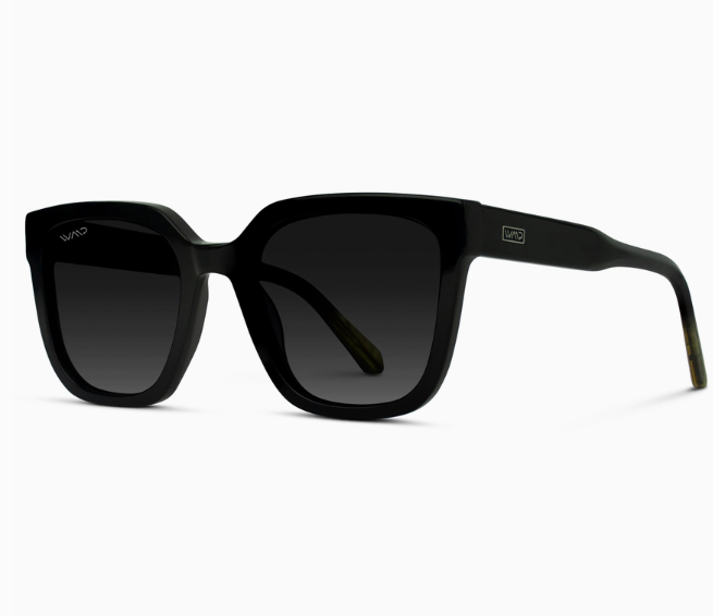 Wear Me Pro Polarized Wren Square Frame Sunglasses- BLACK
