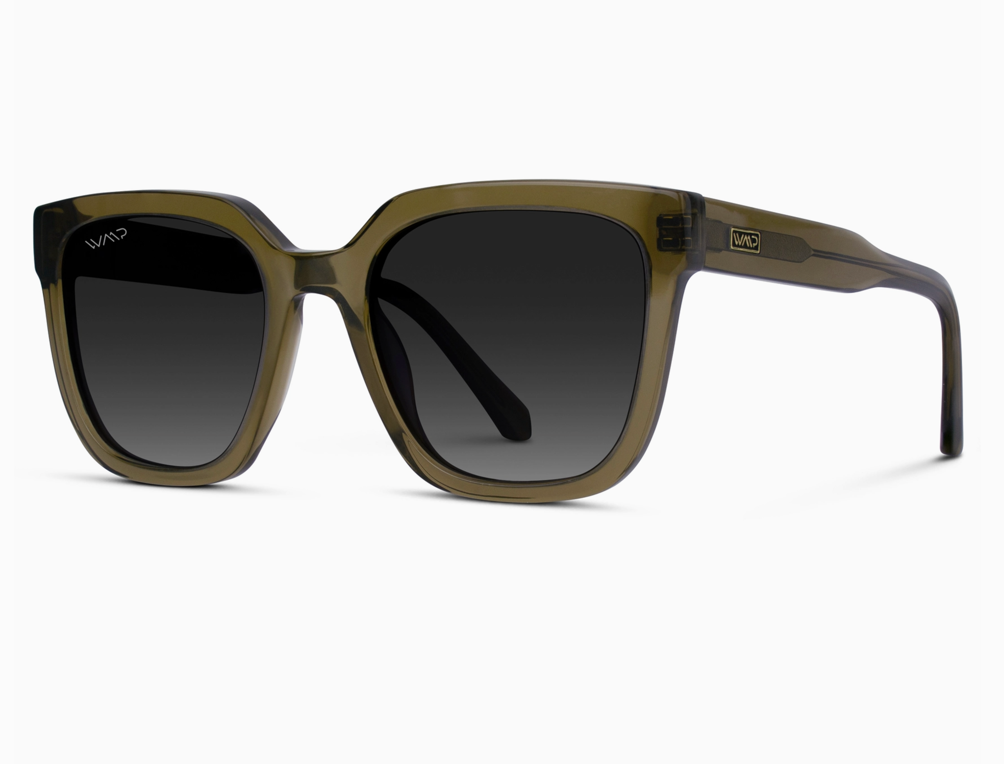 Wear Me Pro Polarized Wren Square Frame Sunglasses- CRYSTAL GREEN