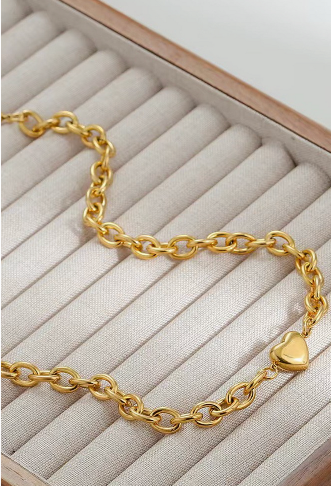Ava Heart Tarnish Free Necklace- GOLD