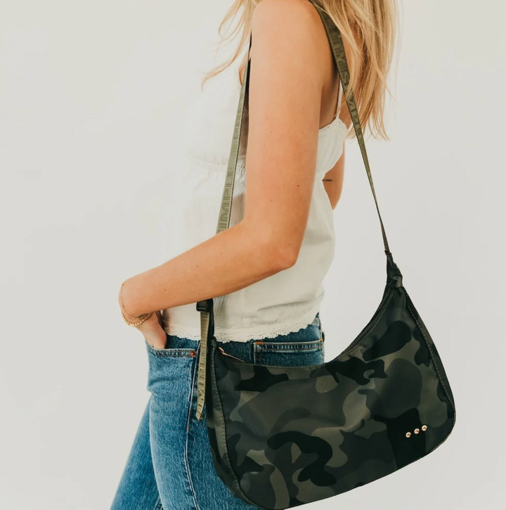 Sara Nylon Crossbody Bag- CAMO