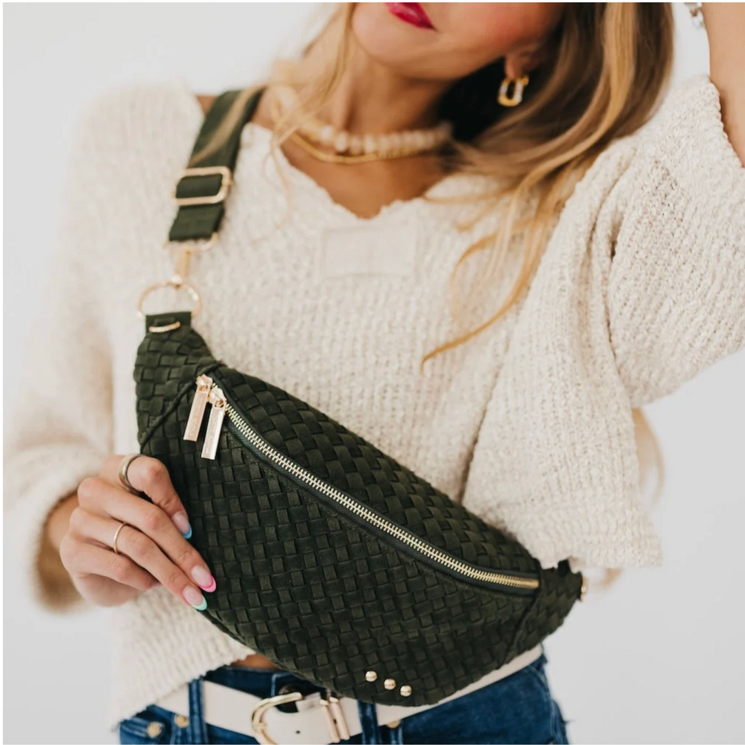 Susie Suede Bum Bag- OLIVE