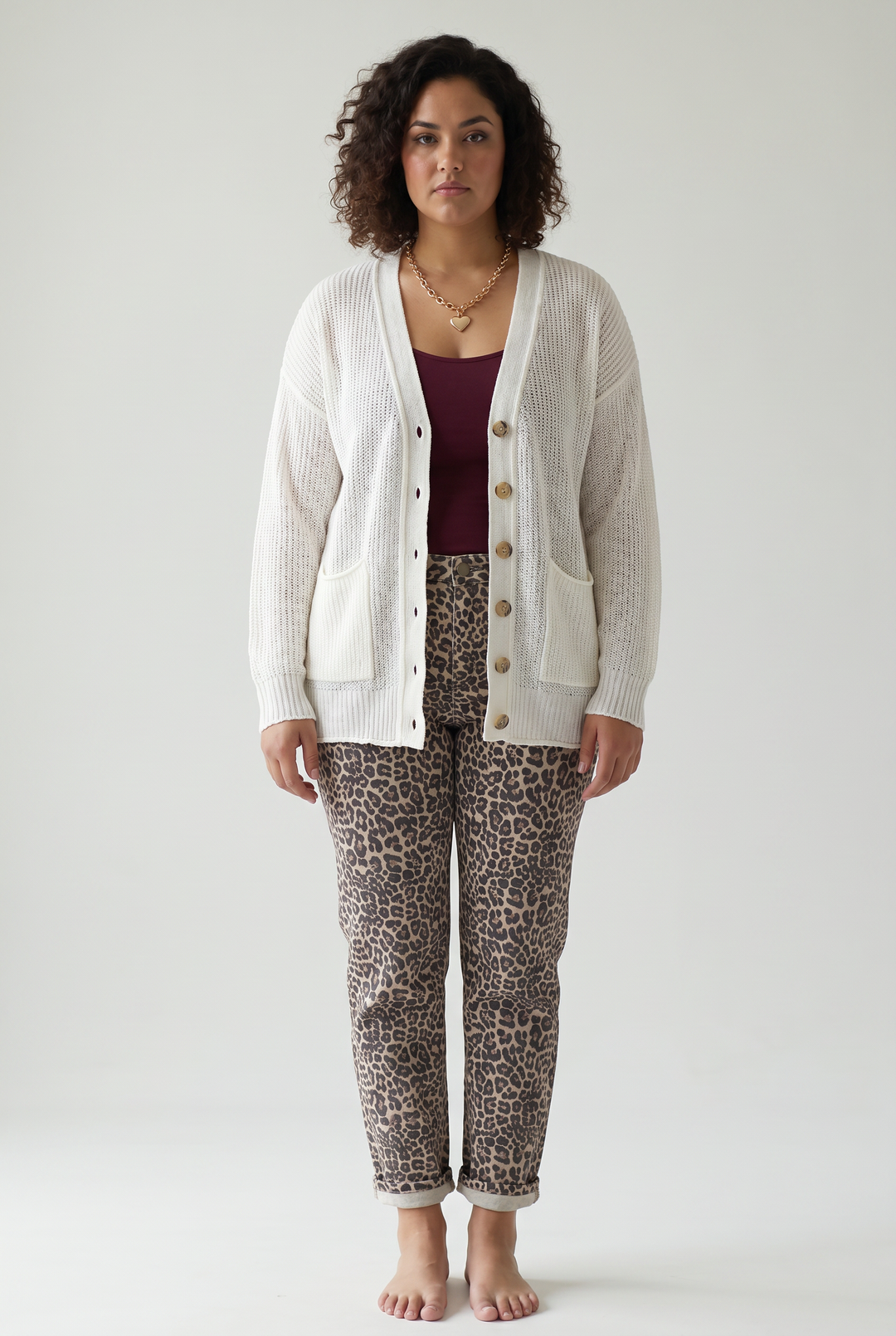 CELLO Dune Relaxed Straight Leg Jean- WASHED LEOPARD