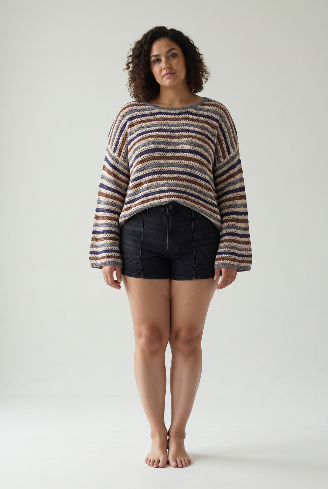 Zeek Washed Denim Shorts- BLACK