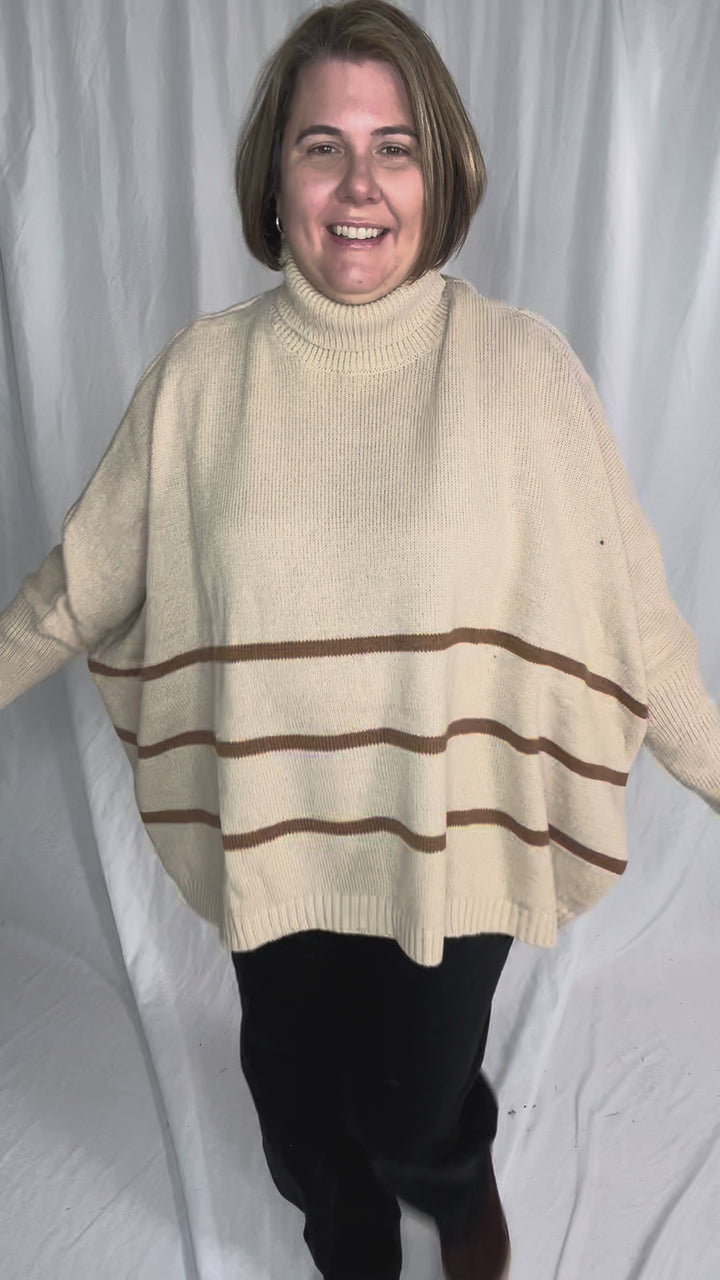 Effie Knit Sweter- LIGHT TAUPE