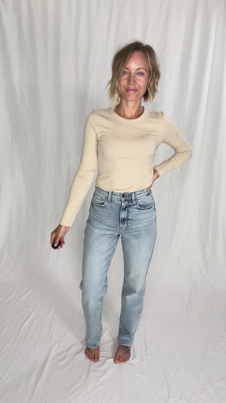 CELLO Tyra Super High Rise Dad Jeans- LIGHT DENIM