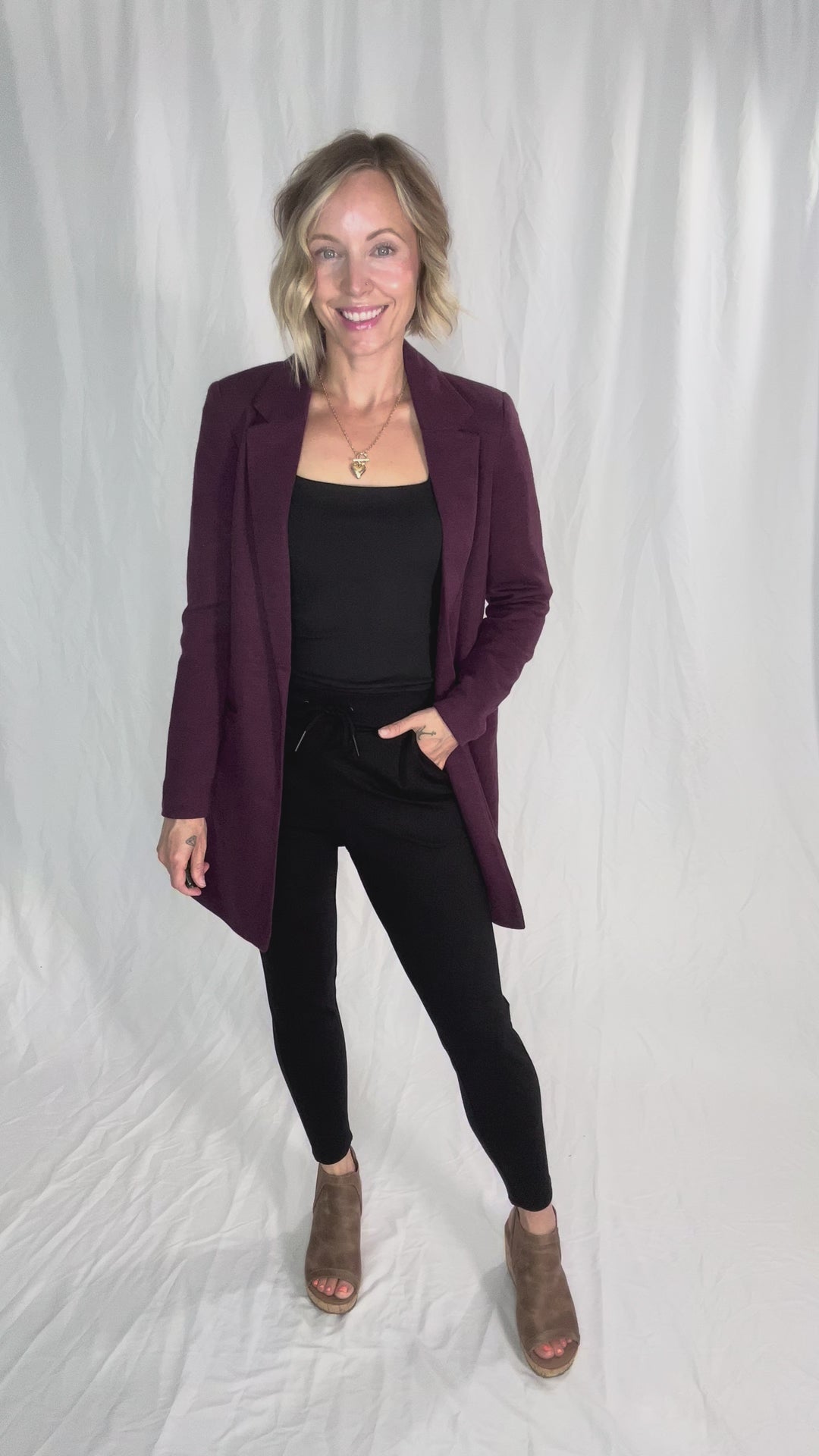 VERO MODA Verina Long Blazer- WINE TASTING
