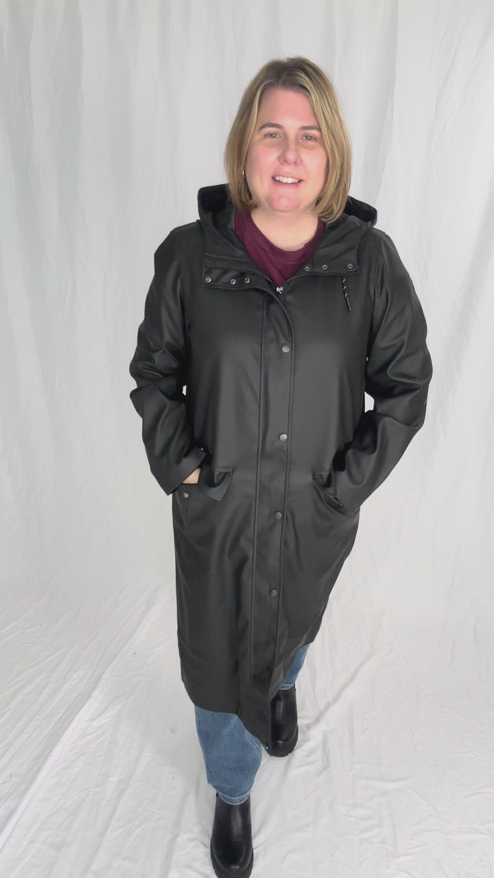 VERO MODA Sitka Longline Rain Jacket- BLACK