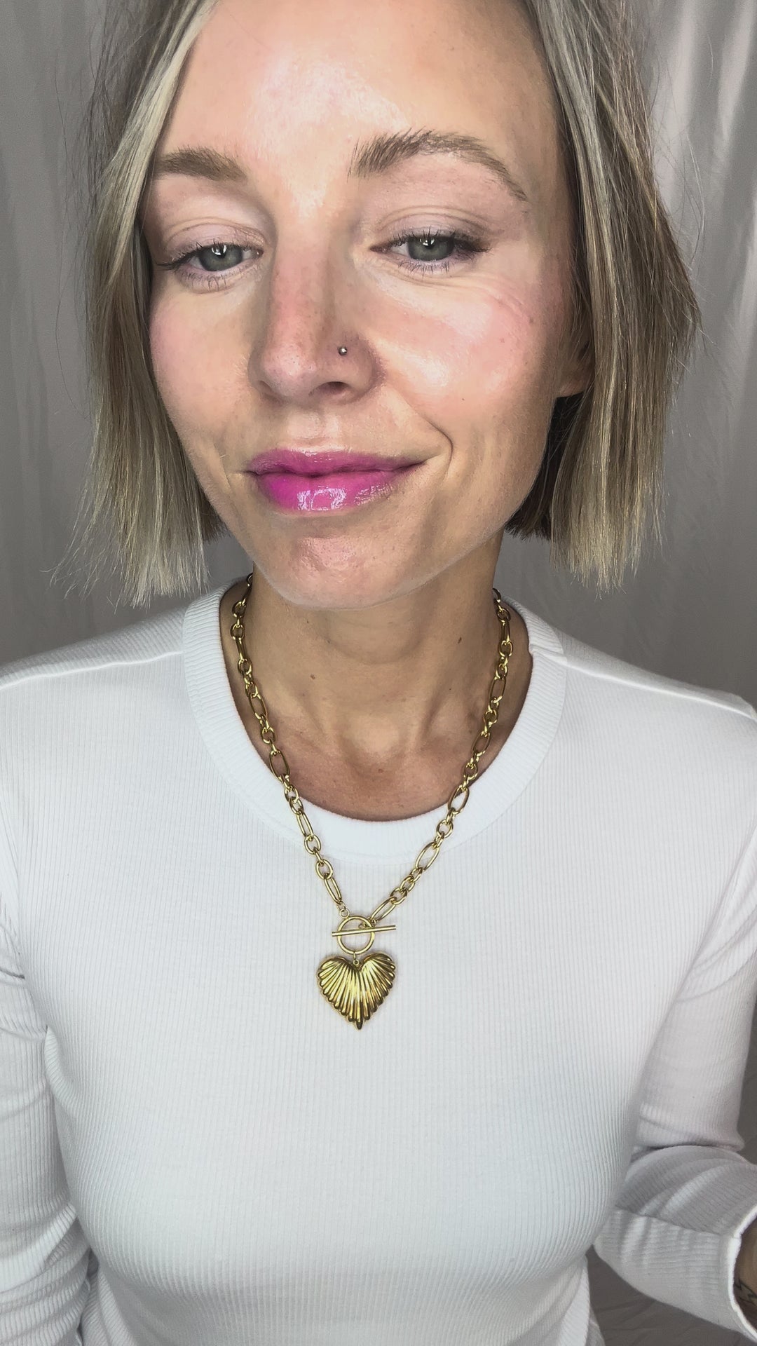 Jayda Tarnish Free Heart Necklace- GOLD