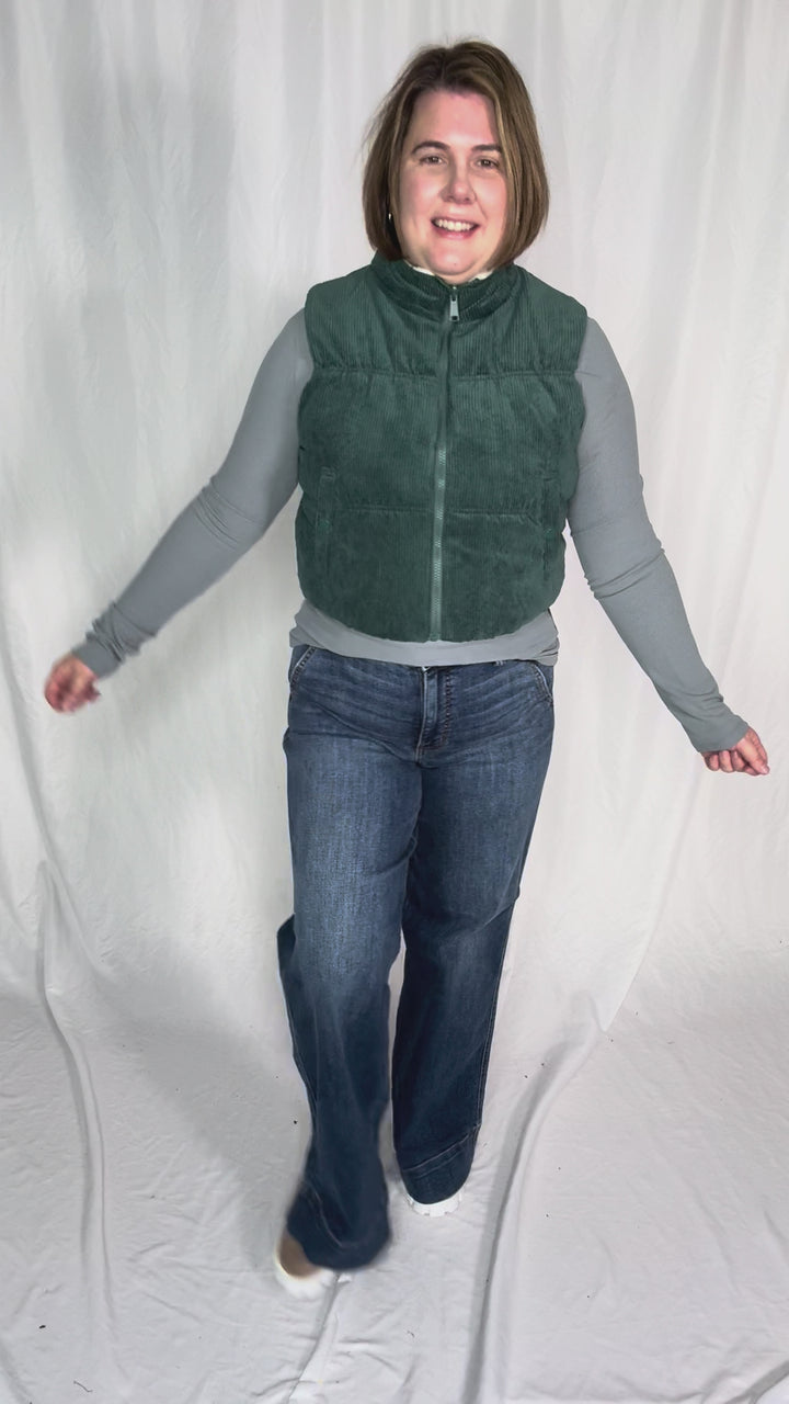 Rockies Reversible Sherpa Vest- HUNTER